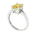 thumbnail image 2 of 1.75 ctw Solitaire Anniversary Ring for Women | Radiant Cut Natural Citrine | Hyperallergenic Solid 14K White Gold, 2 of 5