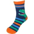 thumbnail image 2 of Jefferies Socks Children's Dinosaur Shark Slipper Socks (2 Pair Pack), 2 of 5