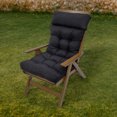 thumbnail image 6 of JIAN YA NA Adirondack Chair Cushion, Waterproof Indoor Outdoor High Back Rocking Chair Mat Seat Pad, 49.2''L x 21.6''W x 3''T, Black, 2 Count, 6 of 10