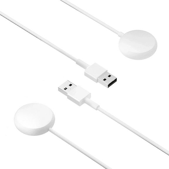 2 Pack Charging Cable for Google Pixel Watch 1 (2022) – Wireless Magnetic USB Type-A – Smartwatch Accessory – 5V/1A – White