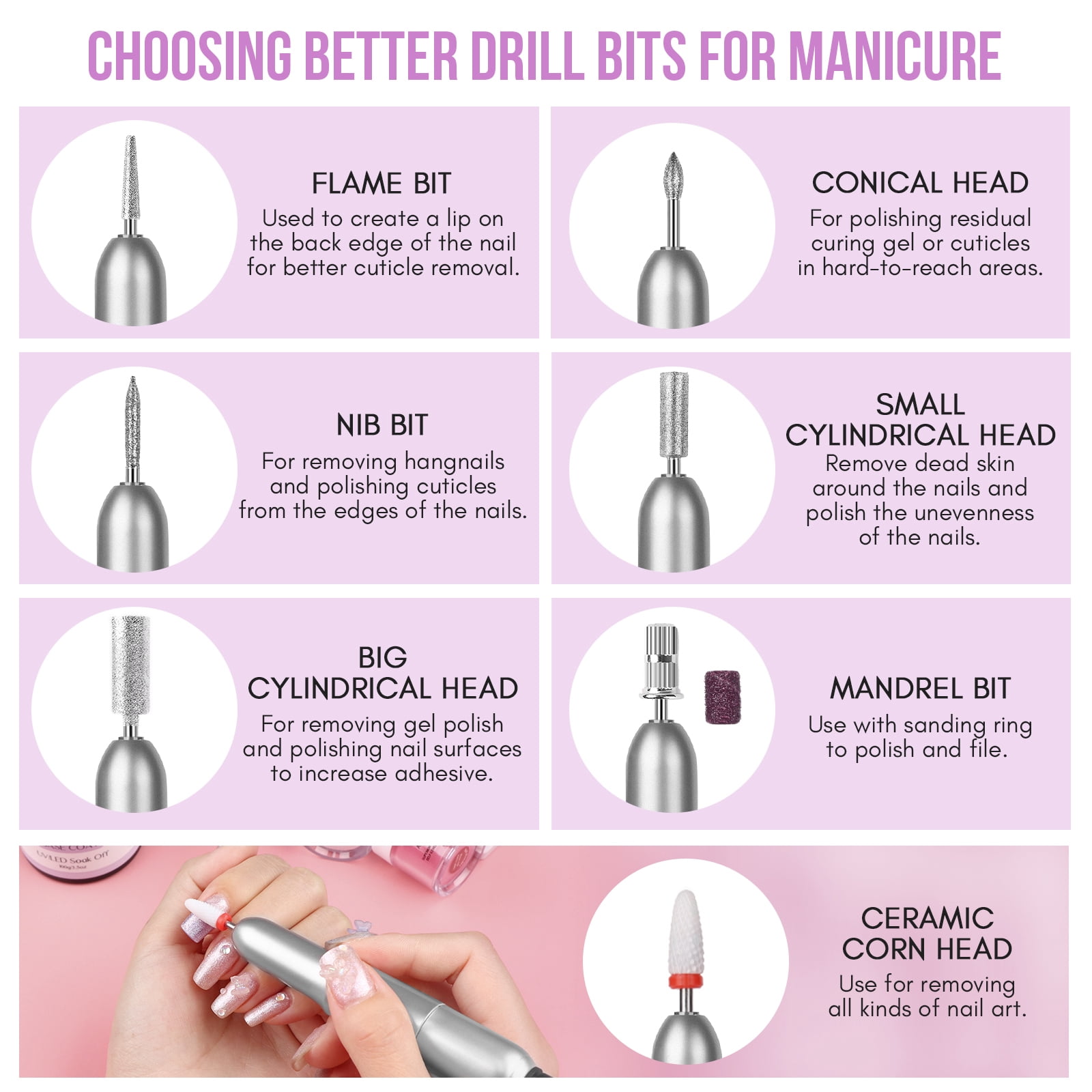 Saviland Acrylic Nail Kit Complete Set with Drill - Acrylic Powder and Acrylic Liquid Set with Acrylic Nail Brush, Electric Nail Drill, Nail Tips, Acid-Free Primer and Top Coat with Everything