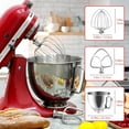 thumbnail image 4 of Stainless Steel Replacement Accessories Kit, Compatible With KitchenAid 4.5-5QT Tilt Head Stand Mixer, Includes Mixer Bowl, 6 Wire Whisk, Flat Beater, Fits for K45SS, KSM75, 4 of 14