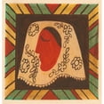 thumbnail image 2 of Mikuláš Galanda 20x21 Black Ornate Framed Double Matted Museum Art Print Titled: The Head of a Girl in a Scarf (1937), 2 of 5