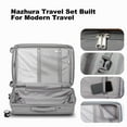 thumbnail image 3 of Nazhura Hardside Luggage Set of 3, Suitcase Set, Carry On Luggage 20 and 24 inch, Luggage 28 Inch, Travel Luggage Set, Baggage Set with Spinner and TSA Lock, Silver Grey, 3 of 10