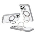 thumbnail image 2 of for iPhone 16 Pro Magnetic Kickstand Clear Case, [Compatible with MagSafe] Shockproof Slim Transparent Glossy Case with 360° Ring Stand Soft TPU Protective Cover for iPhone 16 Pro, Gray, 2 of 7