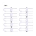 thumbnail image 1 of 10 Pieces Sliding Cabinet Locks, U Shaped Child Proofing Cabinet with Adjustable Safety Lock, Easy to Operate Child Safety Latch for Knob Handle on Cu, 1 of 5