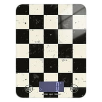 Checkerboard Pattern Food Scale Digital Kitchen Scale Waterproof Grams Ounces lbs for Weight Loss