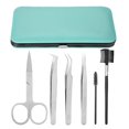 thumbnail image 2 of Kit d'Outils pour Extensions de Faux Cils, 6 Pcs Kit de Pinces pour Extensions de Cils, Pinces à Cils et Ciseaux à Sourcils, Ensemble d'Application de Faux Cils, 2 of 8