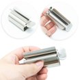 thumbnail image 3 of Exprimidor de pasta de dientes 2 piezas, exprimidor de tubo de metal Escurridor de tubo de acero inoxidable Soporte de asiento de pasta de dientes (Plata) oso de fresa Hogar, 3 of 5