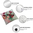 thumbnail image 6 of Rose Floral Watercolor Illustration' Animal Throw Cushion Pillow Cover for Living Room, Sofa, 6 of 7
