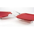 thumbnail image 2 of Anchor Glass Rectangular TrueFit Baking Dish with Lid 3 Quarts - Red, 2 of 2