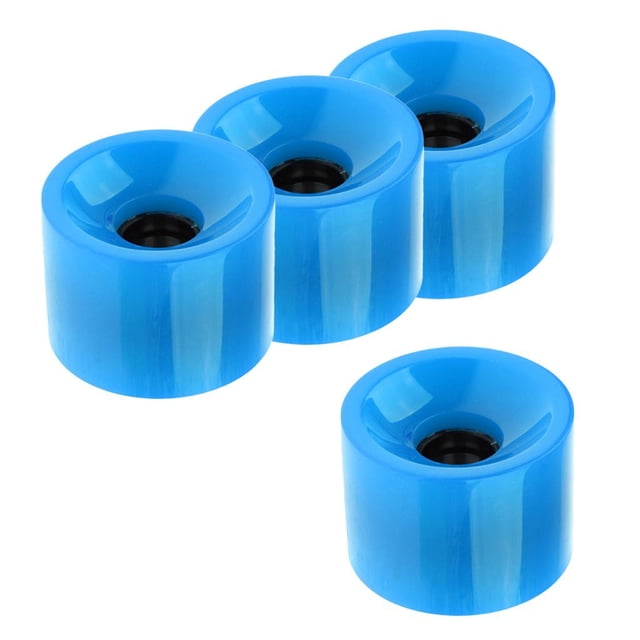 S SERENABLE 4 Pcs 70 x 51mm Planche à Roulettes Roue en PU Robuste Longboard Mini Cruiser Accessoire Bleu