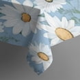 thumbnail image 4 of Lightblue Daisy Flower Green Leaves Pattern Rectangle Tablecloth 60"x120",Waterproof Polyester Rectangle Table Cloth, Wipeable Spillproof Polyester Tablecloth for Dining, Camping, Indoor and Outdoor, 4 of 6