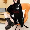 thumbnail image 5 of Suéter de punto para mujer, prenda holgada y versátil, edición coreana de Navidad, estilo perezoso, sencillo, combina con todo, invierno, 2023, 5 of 5