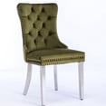 thumbnail image 3 of Solid Rubberwood Frame | Dining Chair with Decorative Nailhead Trim | Long - term Comfort from Triple Elastic Structure, 3 of 6