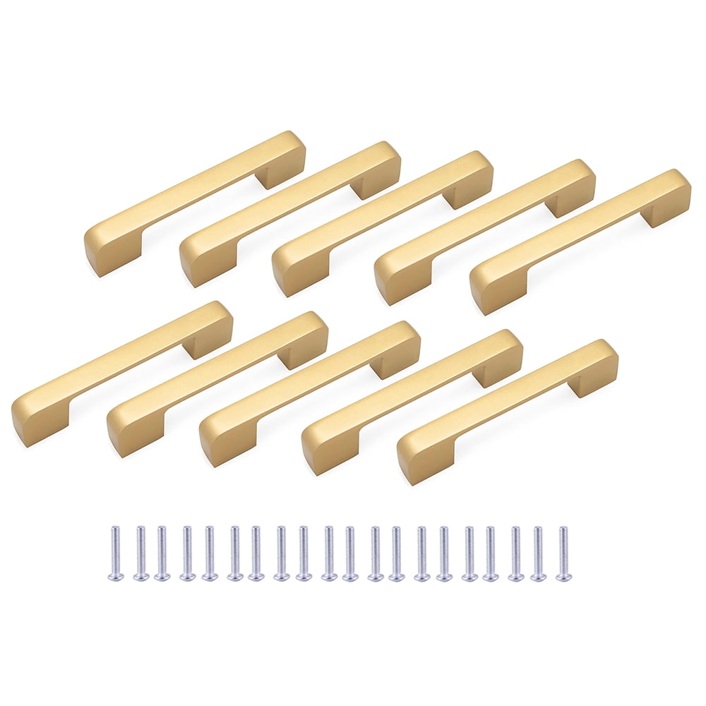 10 Pack Cabinet Pulls Gold Drawer Pulls,Aluminum Alloy Pulls for Kitchen Cabinet Hardware Kitchen Cabinet Handles
