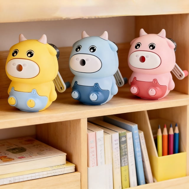YYV Automatic Pencil Sharpener For Kids, Mini Cartoon Electric Sharpening Tool Safe For Elementary Students Portable Classroom Pencil Sharpener Cute Design