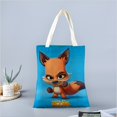 thumbnail image 2 of Zoo Battle Arena Bolso de tela con estampado de lienzo para mujer, bolsa de compras reutilizable y estética, con cremallera interior, regalo para mujer,40*40cm., 2 of 6