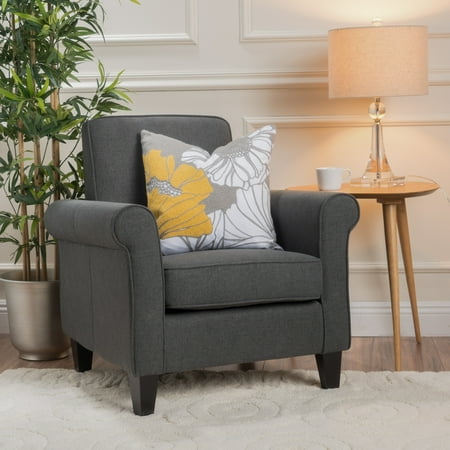 accent chair grey dark frederick noble fabric club