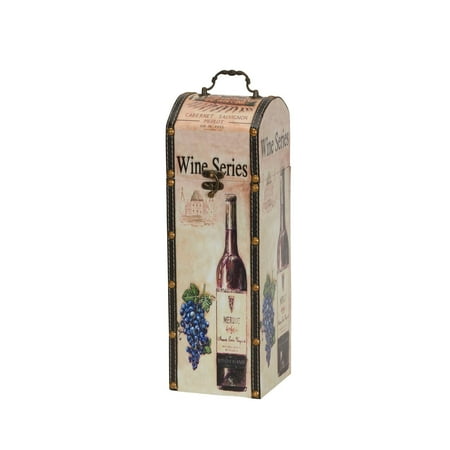 - Household Essentials Decorative Wine Caddy, Gift Box Dcor