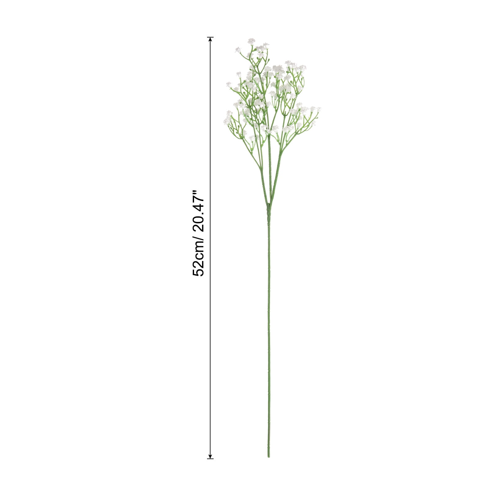 Unique Bargains Fake Gypsophila Flowers Bulk PU Branch for Wedding Floral 12Pcs White