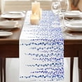 thumbnail image 3 of Table Runners 72 Inches Long Dress Scarves, Navy Blue Polka Dots Farmhouse Kitchen/Dining Table Runner, Coffee Tablerunners, Vintage Abstract Art Watercolor 14x72 Inch, 3 of 9