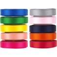 thumbnail image 1 of Solid Color Double Sided Polyester Satin Ribbon 10 Colors 3/8" X 5 Yard Each Total 50 Yds Per Package Ribbon Set, Perfect for Gift Wrapping, Hair Bow, 1 of 4
