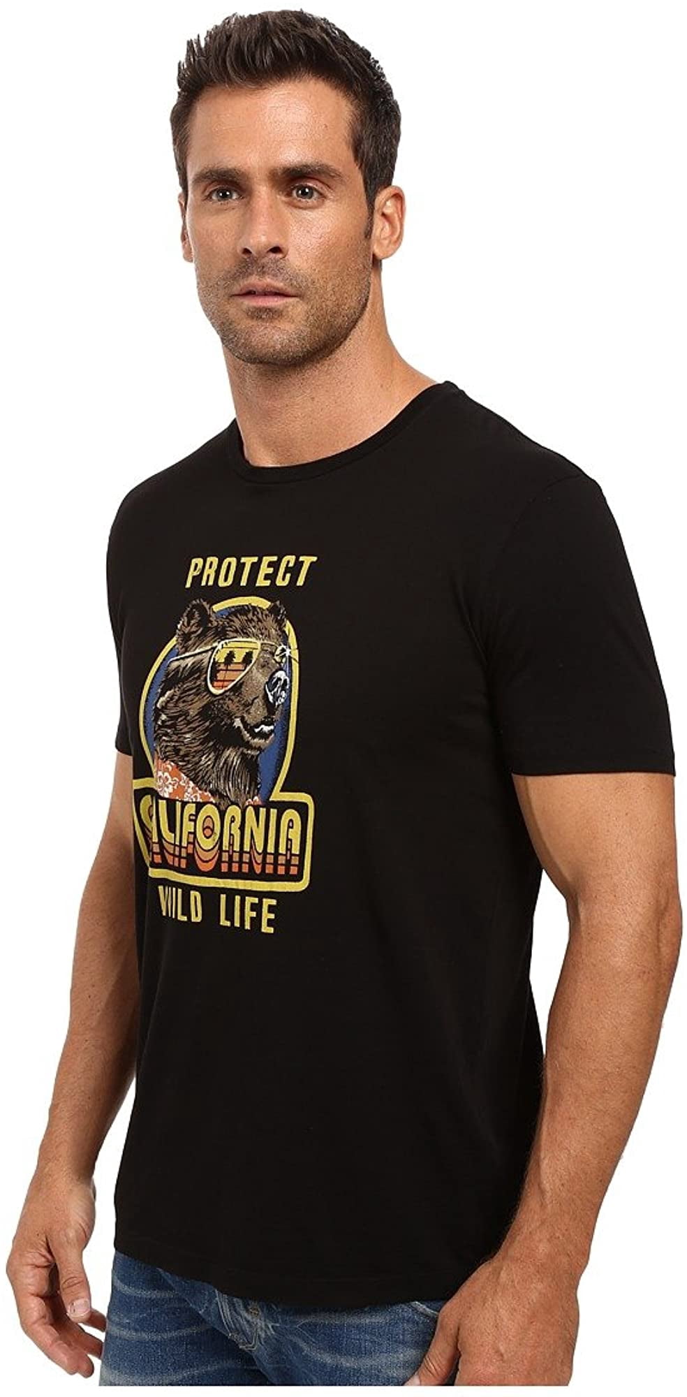 Lucky Brand Mens Wild Life Bear Graphic 