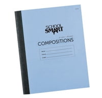 School Smart Stitched Cover Composition Book, Red Margin, 8 x 10-1/2 Inches, 72 Pages