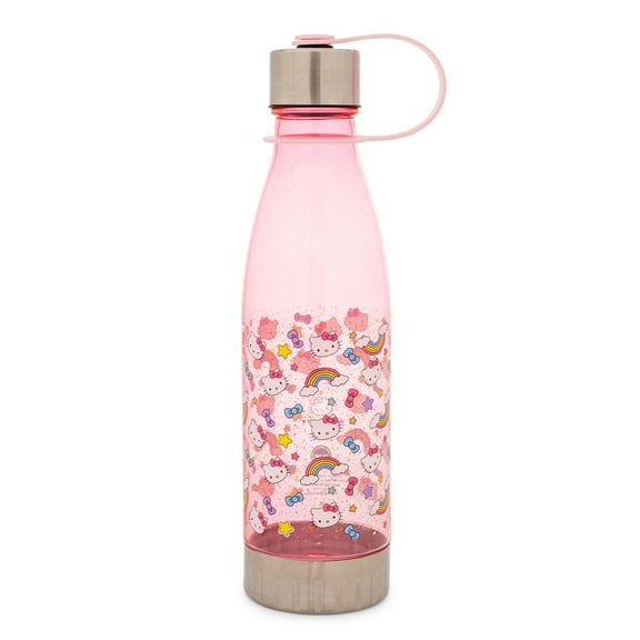 Sanrio Hello Kitty Pastel Star Toss Print Water Bottle With Lid | Holds 20 Ounce