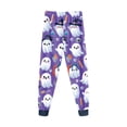 thumbnail image 6 of NOEGOEU Kids Cute Graphic Halloween Pajamas Boys Girls Long Sleeve Sleepwear Set 2 Piece 2-9 Years (Dark Purple,4-5 Years), 6 of 8