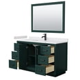 thumbnail image 3 of Wyndham Collection Miranda 54" Wood Single Bathroom Vanity in Green/Black, 3 of 7