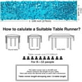thumbnail image 2 of 12 x 108 Inch Blue Sequin Table Runner,Glitter Table Runner,1 Pcs Rectangle Metallic Fabric Table Cloth,for Birthday Weddings Christmas Party Decorations & Baby Shower By Scheam, 2 of 7