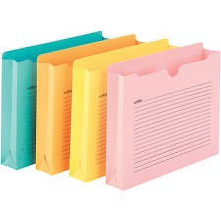 Smead Organized Up Recycled File Jacket - Aqua, Goldenrod, Pink, Yellow - 10% Recycled - 12 / Pack Smead Organized Up Recycled File Jacket - Aqua, Goldenrod, Pink, Yellow - 10% Recycled - 12 / Pack
