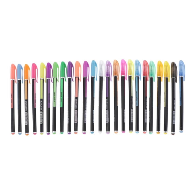 Bolígrafos de Color Fluorescentes BLESIY 24 Colores Bolígrafos de gel con purpurina