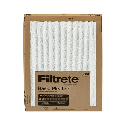 Filtrete 12X12x1, Filtrete Basic Pleated HVAC Furnace Air Filter, 100 MPR, 1 (Best Hvac Air Filter)