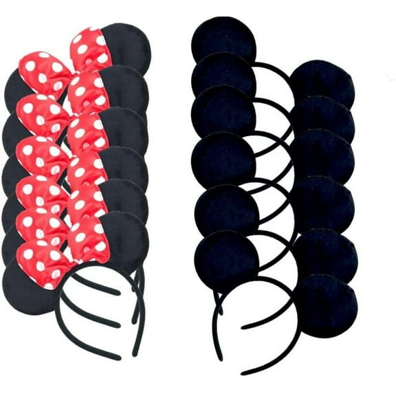 Set of 12 -Mickey Ears, Mickey Ears, Minnie Ears, Minnie Ears, Mickey Headband, Minnie Headband