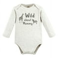 thumbnail image 3 of Touched by Nature Organic Cotton Long-Sleeve Bodysuits, Neutral Safari, 0-3 Months, 3 of 7