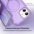 thumbnail image 3 of Designed for iPhone 16 Case with Magnetic Invisible Stand [Military Drop Protection] [Compatible with MagSafe] Shockproof Slim Dual Layer Rugged Phone Case For iPhone 16,Purple, 3 of 7