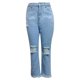 thumbnail image 5 of Pantalones vaqueros de bolsillo con cremallera y botones para mujer Pompotops ulkah942786, 5 of 6