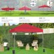 thumbnail image 2 of Songqin 10x10 1-Person Setup Pop Up Canopy Tent, Instant Portable Commercial Canopy Tent, Outdoor Gazebo with 1-Button Push, Wheeled Bag & 4 Sandbags for Home, Party & Outdoor Activities, Red, 2 of 18