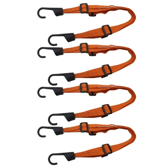 Mistaha Orange Elastic Motorcycle Helmet Strap with Reflective Feature - PJ-13141O-1-4-Z
