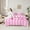 Hot Pink, variant on Manfei Teens Female Kawaii Bow Knot Twin Bedding Sets 7-Piece,Dreamy Princess Bedding Comforter Set Microfiber,Love Heart Print Stripes Breathable Sheet Sets,Lightweight Room Decor,Reversible