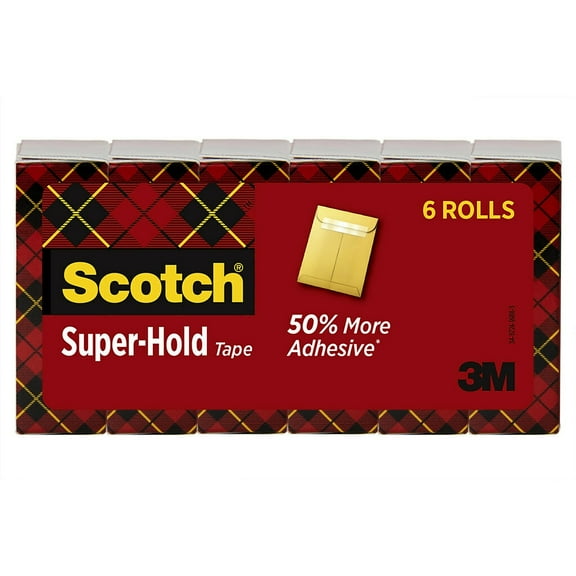 Scotch 700K6 0.75 in. x 27.77 yds 1 in. Core Super-Hold Tape Refill - Transparent (6/Pack)