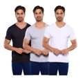 thumbnail image 1 of Paquete De 3 Playeras Alfani Blancas Cuello V Para Hombre, 1 of 8