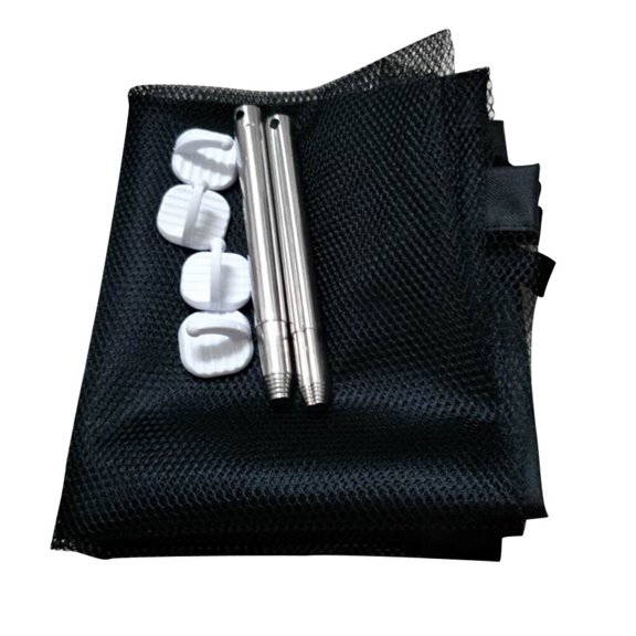 IBASETOY Dog Gate Portable Black Mesh Pet Fence Fully Assembled Easy Use