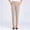 c01Beige, variant on (XL-5XL) Plus Size Women Dress Pants High Waisted Tapered Pants Business Casual Office Work Slacks Sailor Button Skinny Trousers White XL