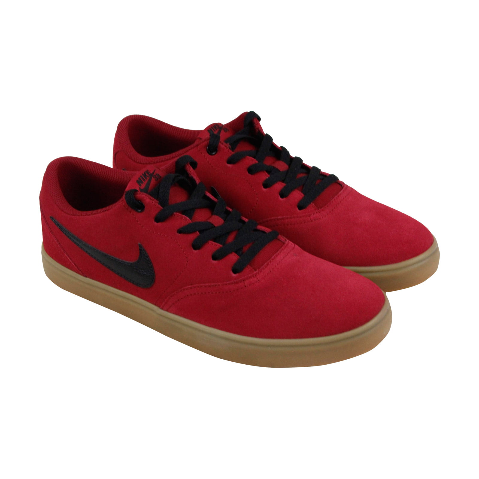 Nike - Nike Sb Check Solar Mens Red Suede Sneakers Lace Up ...