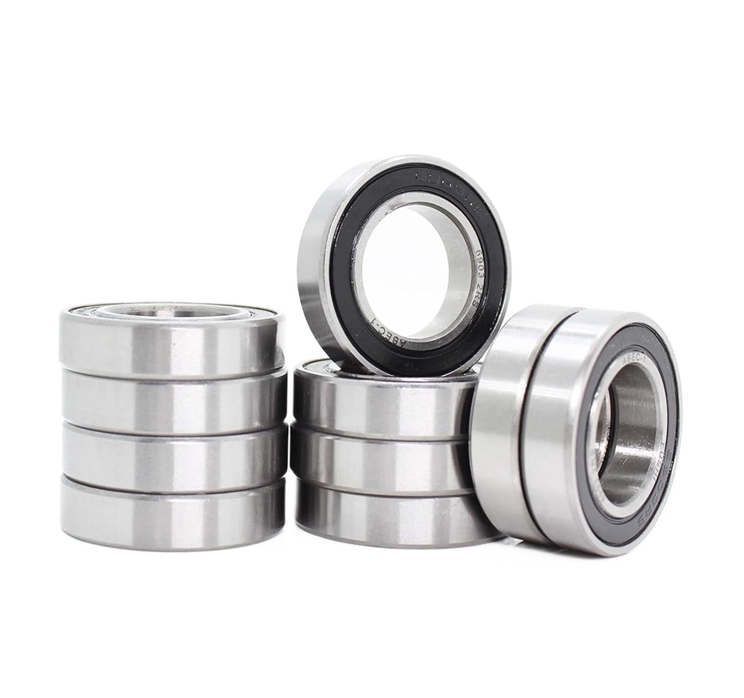 Bimetal Seal Shield Micro deep Groove Bearing 10pcs 6903-2RS 17x30x7mm Slim Thin Section Deep Groove Ball Bearings