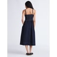 thumbnail image 2 of Free Assembly Women's and Women's Plus Sweetheart Belted Cotton Utility Midi Dress, Sizes XS-4X, 2 of 3